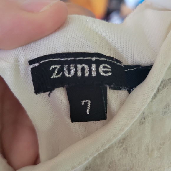 Girls size 7 off white and army green dress - Picture 8 of 8